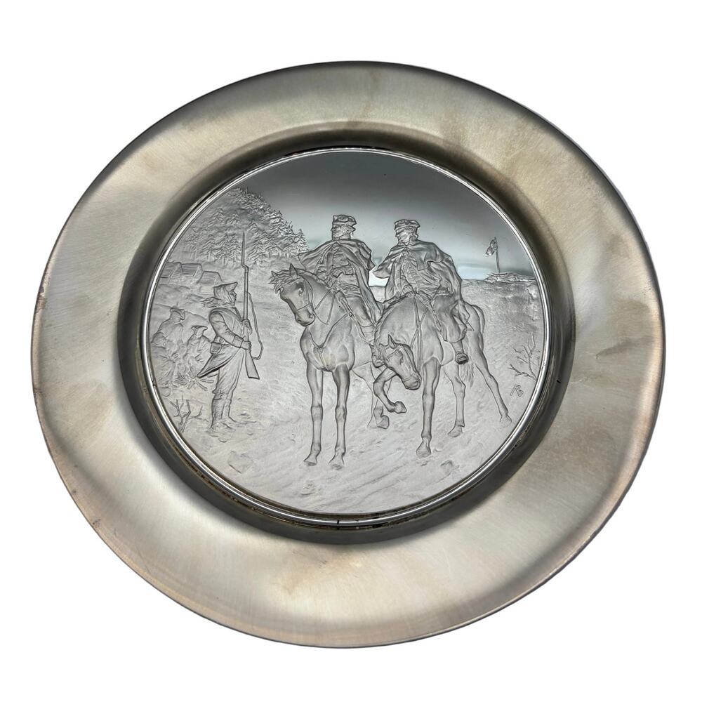 Vintage Hamilton Mint "Washington at Valley Forge" Pewter Plate